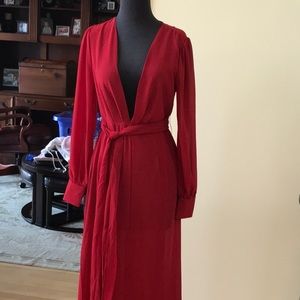 Red full length dress by Forever 21. Size M. NWT